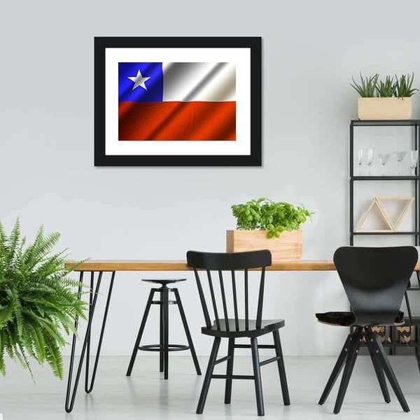 Flag Of Chile Canvas Wall Art-5 Horizontal-Gallery Wrap-22&quot; x 12&quot;-Tiaracle