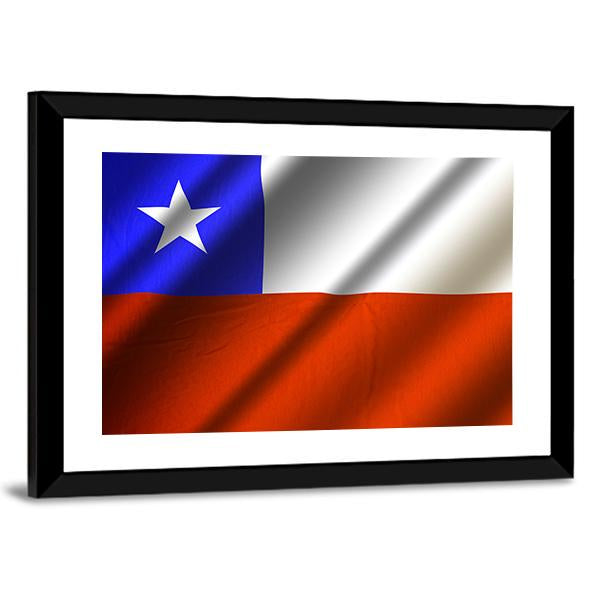 Flag Of Chile Canvas Wall Art-3 Horizontal-Gallery Wrap-25" x 16"-Tiaracle
