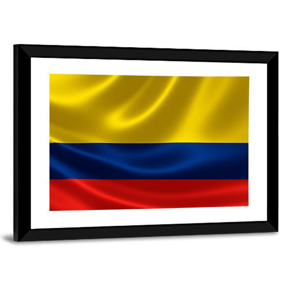 Flag Of Colombia Canvas Wall Art-5 Horizontal-Gallery Wrap-22" x 12"-Tiaracle