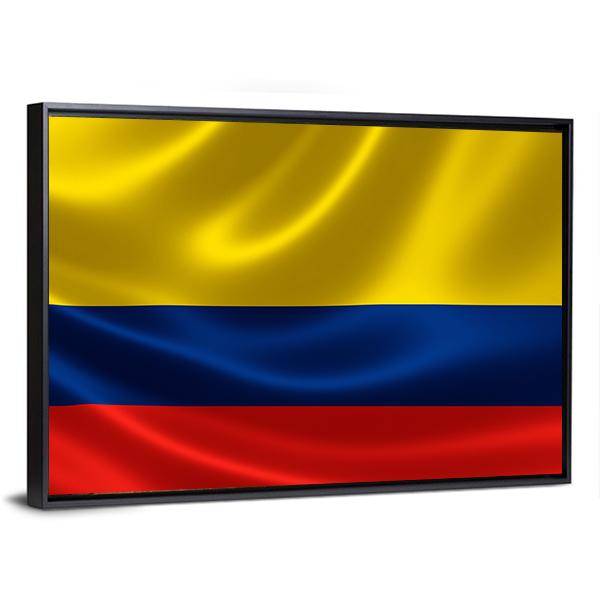 Flag Of Colombia Canvas Wall Art-3 Horizontal-Gallery Wrap-25" x 16"-Tiaracle