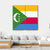 Flag Of Comoros Canvas Wall Art-4 Square-Gallery Wrap-17" x 17"-Tiaracle