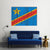 Flag Of Congo Canvas Wall Art-4 Square-Gallery Wrap-17" x 17"-Tiaracle