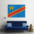 Flag Of Congo Canvas Wall Art-1 Piece-Gallery Wrap-48" x 32"-Tiaracle