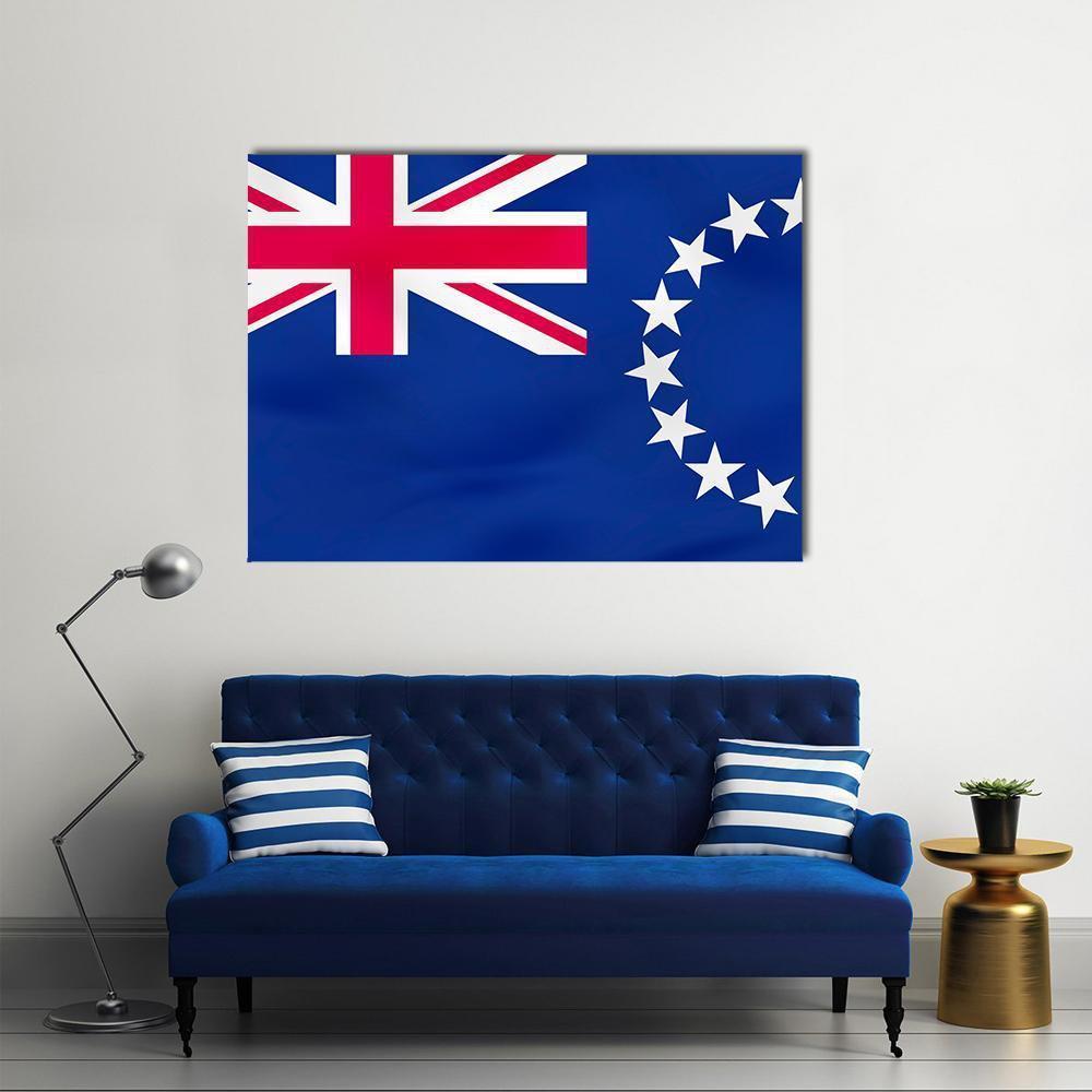 Flag Of Cook Islands Canvas Wall Art-1 Piece-Gallery Wrap-36" x 24"-Tiaracle