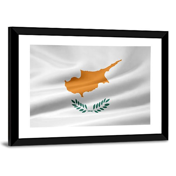 Flag Of Cyprus Canvas Wall Art-5 Horizontal-Gallery Wrap-22" x 12"-Tiaracle
