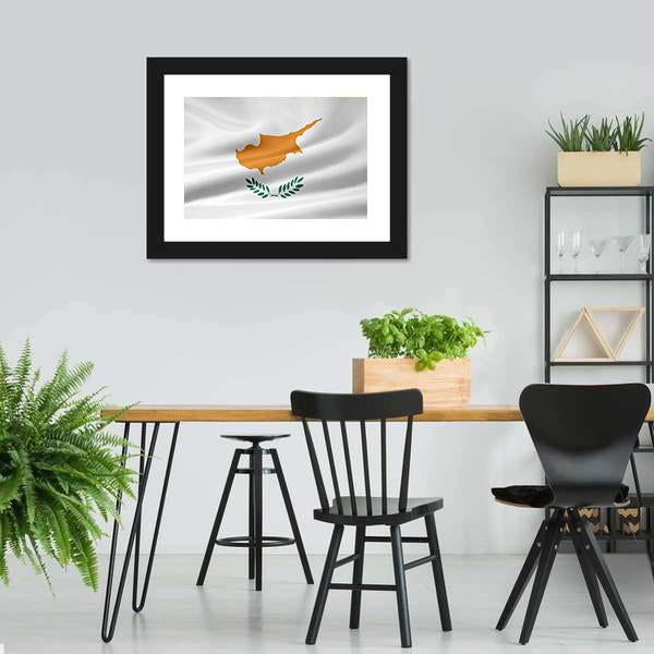 Flag Of Cyprus Canvas Wall Art-3 Horizontal-Gallery Wrap-25" x 16"-Tiaracle