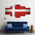 Flag Of Denmark Canvas Wall Art-4 Pop-Gallery Wrap-50" x 32"-Tiaracle