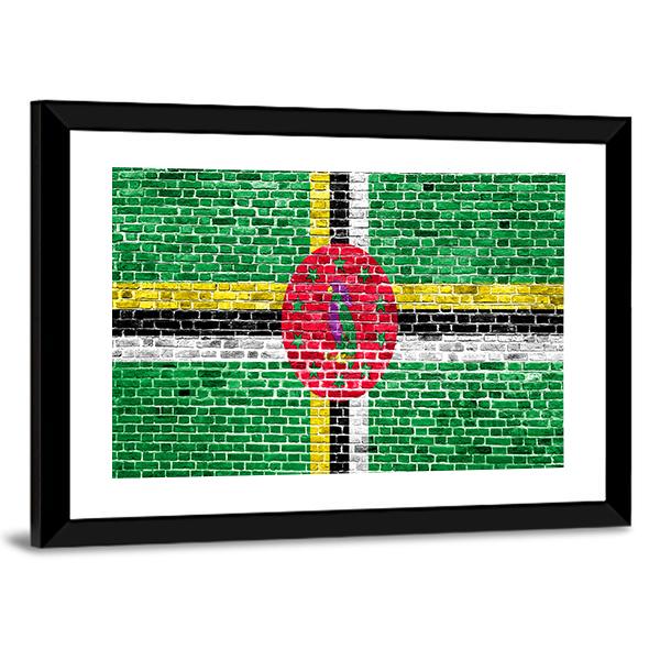 Flag Of Dominica Canvas Wall Art-3 Horizontal-Gallery Wrap-25" x 16"-Tiaracle