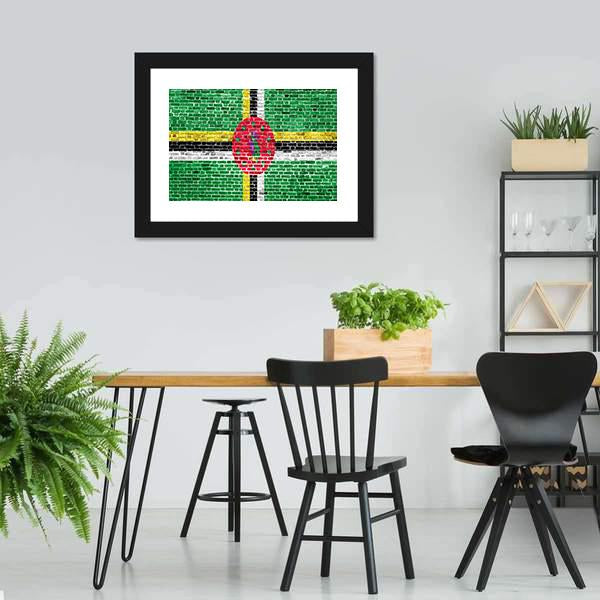 Flag Of Dominica Canvas Wall Art-3 Horizontal-Gallery Wrap-25" x 16"-Tiaracle