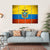 Flag Of Ecuador Canvas Wall Art-1 Piece-Gallery Wrap-36" x 24"-Tiaracle