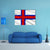 Flag Of Faroe Islands Canvas Wall Art-5 Horizontal-Gallery Wrap-22" x 12"-Tiaracle