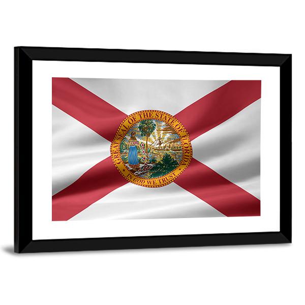 Flag Of Florida Canvas Wall Art-5 Horizontal-Gallery Wrap-22" x 12"-Tiaracle
