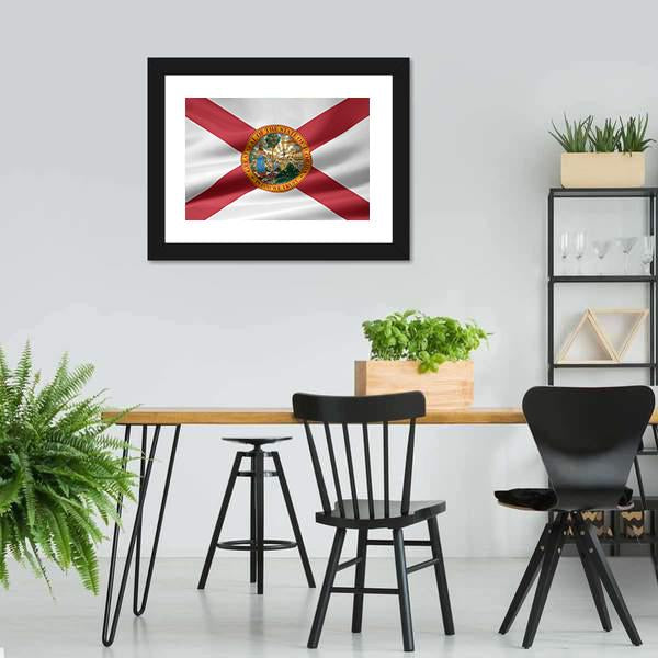 Flag Of Florida Canvas Wall Art-3 Horizontal-Gallery Wrap-25" x 16"-Tiaracle