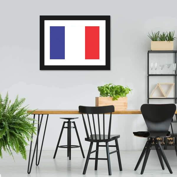 Flag Of France Canvas Wall Art-3 Horizontal-Gallery Wrap-25" x 16"-Tiaracle