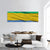 Waving Gabon Flag Panoramic Canvas Wall Art-1 Piece-36" x 12"-Tiaracle