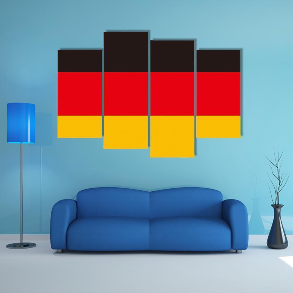 Flag Of Germany Canvas Wall Art-4 Pop-Gallery Wrap-50" x 32"-Tiaracle