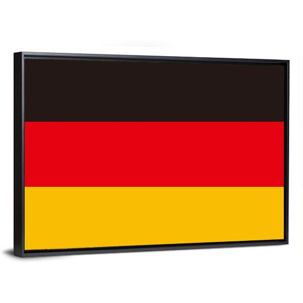 Flag Of Germany Canvas Wall Art-3 Horizontal-Gallery Wrap-25" x 16"-Tiaracle
