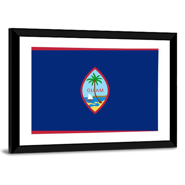 Flag Of Guam Canvas Wall Art-5 Horizontal-Gallery Wrap-22" x 12"-Tiaracle