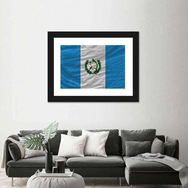 Flag Of Guatemala Canvas Wall Art-5 Horizontal-Gallery Wrap-22" x 12"-Tiaracle