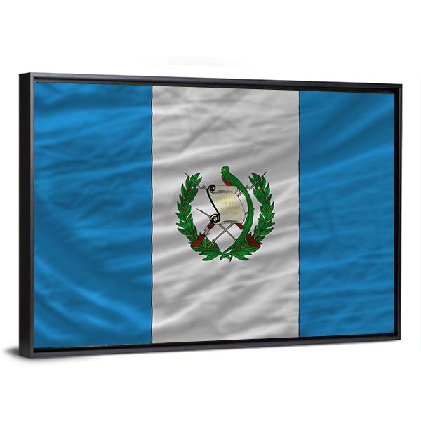 Flag Of Guatemala Canvas Wall Art-5 Horizontal-Gallery Wrap-22" x 12"-Tiaracle
