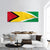 Waving Guyana Flag Panoramic Canvas Wall Art-1 Piece-36" x 12"-Tiaracle