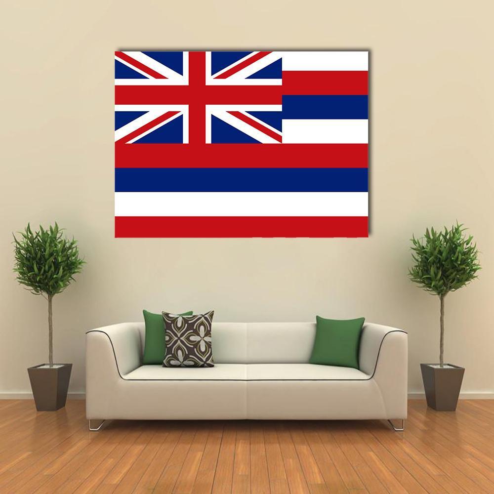 Flag Of Hawaii Canvas Wall Art-3 Horizontal-Gallery Wrap-37" x 24"-Tiaracle