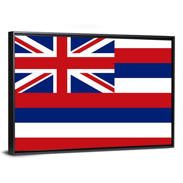 Flag Of Hawaii Canvas Wall Art-3 Horizontal-Gallery Wrap-25" x 16"-Tiaracle
