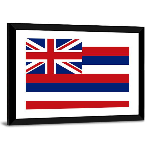 Flag Of Hawaii Canvas Wall Art-3 Horizontal-Gallery Wrap-25" x 16"-Tiaracle
