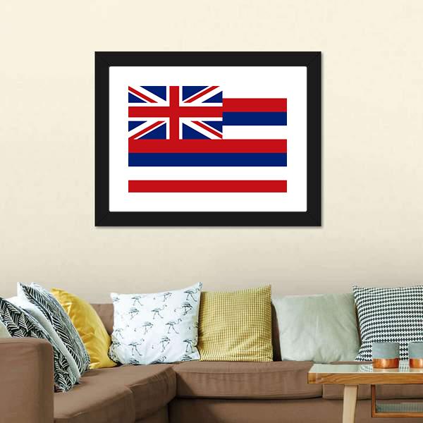 Flag Of Hawaii Canvas Wall Art-3 Horizontal-Gallery Wrap-25" x 16"-Tiaracle