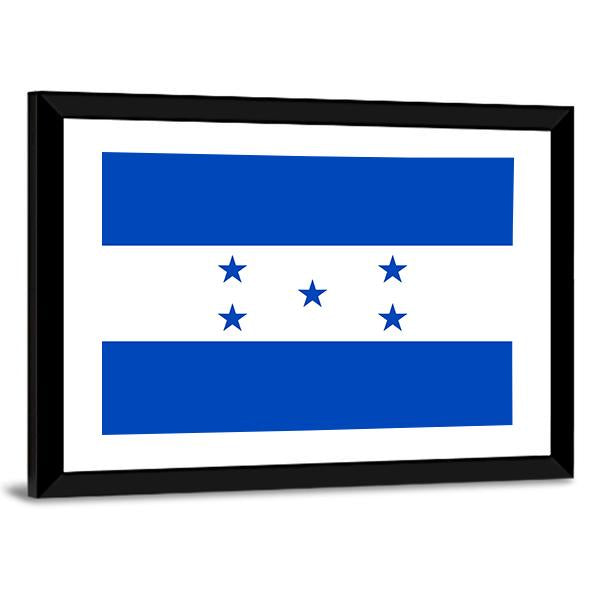 Flag Of Honduras Canvas Wall Art-3 Horizontal-Gallery Wrap-25" x 16"-Tiaracle