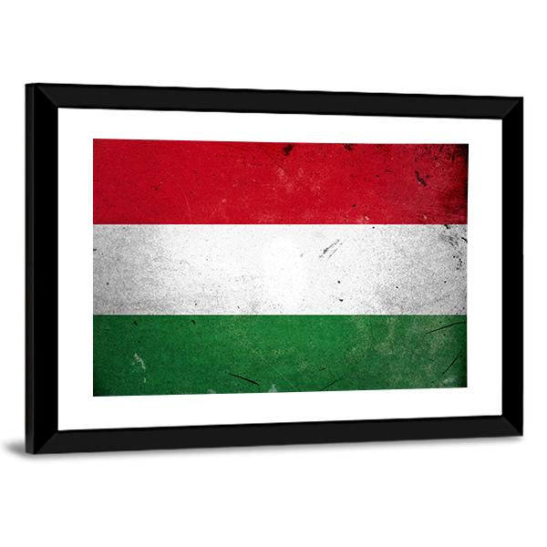 Flag Of Hungary Canvas Wall Art-5 Horizontal-Gallery Wrap-22" x 12"-Tiaracle