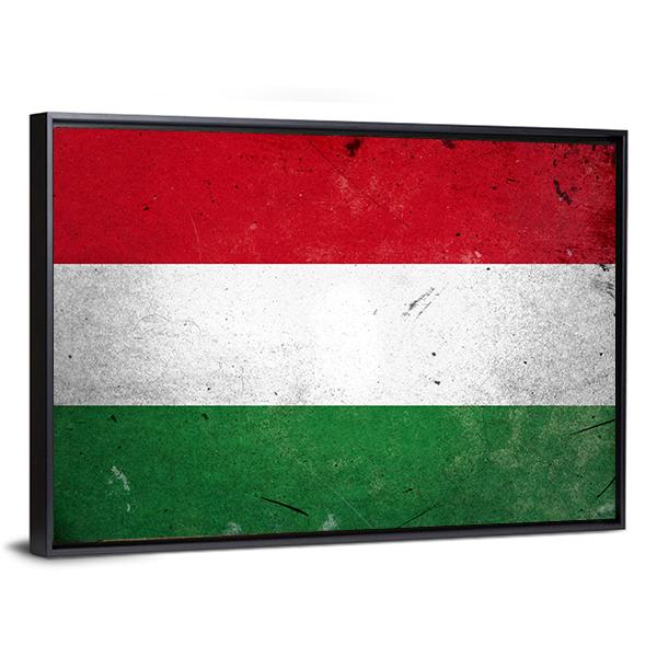 Flag Of Hungary Canvas Wall Art-5 Horizontal-Gallery Wrap-22" x 12"-Tiaracle