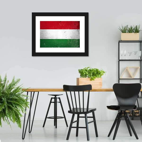 Flag Of Hungary Canvas Wall Art-3 Horizontal-Gallery Wrap-25" x 16"-Tiaracle