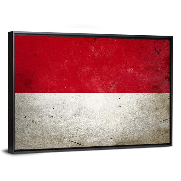 Flag Of Indonesia Canvas Wall Art-3 Horizontal-Gallery Wrap-25" x 16"-Tiaracle