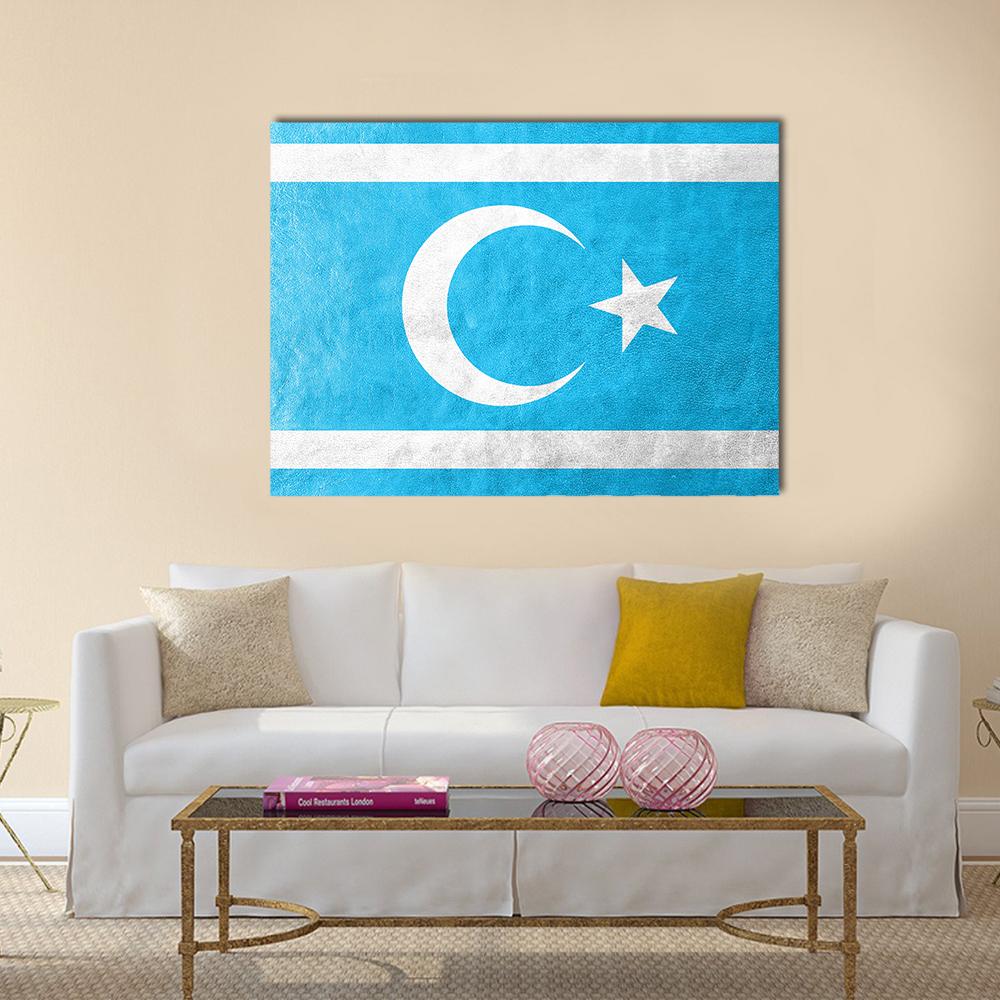 Flag Of Iraqi Turkmen Canvas Wall Art-1 Piece-Gallery Wrap-36" x 24"-Tiaracle