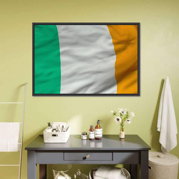 Flag Of Ireland Canvas Wall Art-5 Horizontal-Gallery Wrap-22" x 12"-Tiaracle