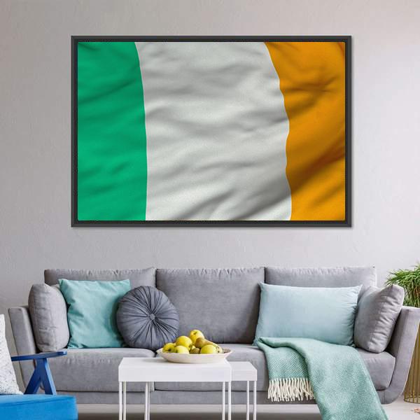 Flag Of Ireland Canvas Wall Art-5 Horizontal-Gallery Wrap-22" x 12"-Tiaracle