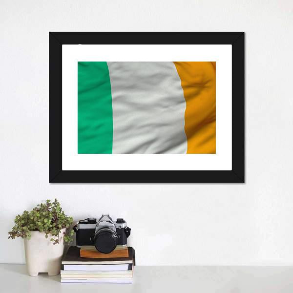 Flag Of Ireland Canvas Wall Art-5 Horizontal-Gallery Wrap-22" x 12"-Tiaracle