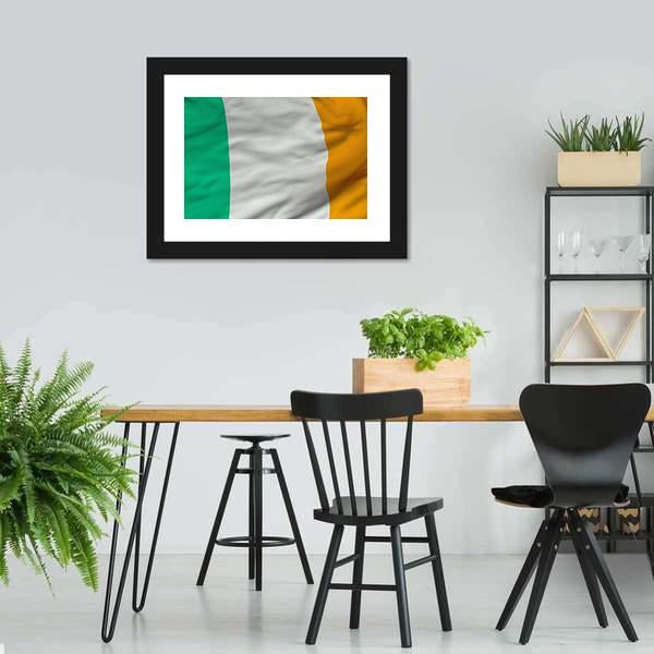 Flag Of Ireland Canvas Wall Art-5 Horizontal-Gallery Wrap-22" x 12"-Tiaracle