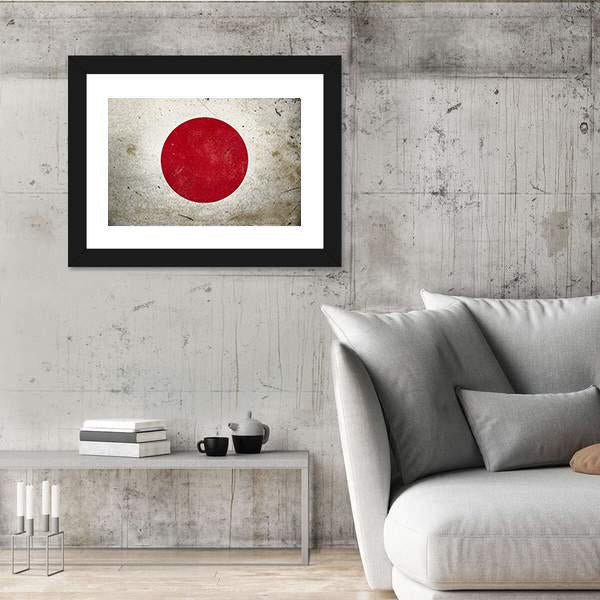 Flag Of Japan Canvas Wall Art-5 Horizontal-Gallery Wrap-22" x 12"-Tiaracle