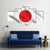 Waving Flag Of Japan Canvas Wall Art-3 Horizontal-Gallery Wrap-37" x 24"-Tiaracle