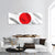 Waving Flag Of Japan Panoramic Canvas Wall Art-3 Piece-25" x 08"-Tiaracle