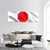 Waving Flag Of Japan Panoramic Canvas Wall Art-3 Piece-25" x 08"-Tiaracle