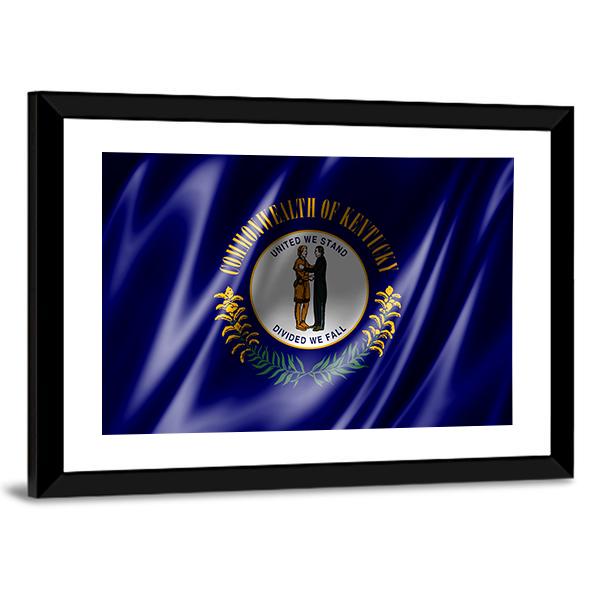 Flag Of Kentucky Canvas Wall Art-3 Horizontal-Gallery Wrap-25&quot; x 16&quot;-Tiaracle