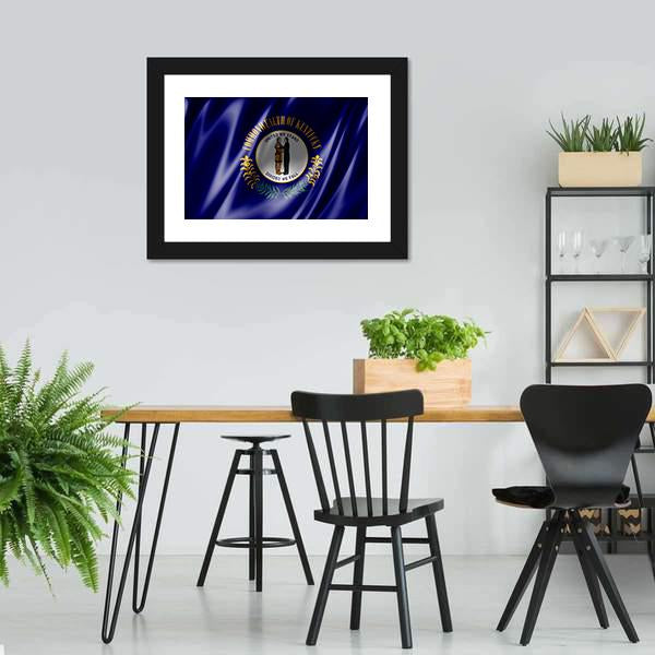 Flag Of Kentucky Canvas Wall Art-3 Horizontal-Gallery Wrap-25" x 16"-Tiaracle