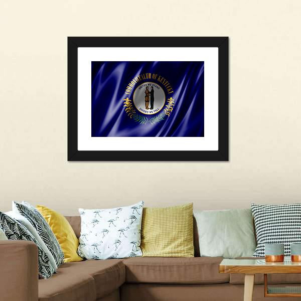 Flag Of Kentucky Canvas Wall Art-3 Horizontal-Gallery Wrap-25&quot; x 16&quot;-Tiaracle