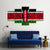 Flag Of Kenya Canvas Wall Art-5 Star-Gallery Wrap-62" x 32"-Tiaracle