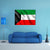 Flag Of Kuwait Canvas Wall Art-4 Square-Gallery Wrap-17" x 17"-Tiaracle