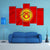 Flag Of Kyrgyzstan Canvas Wall Art-5 Pop-Gallery Wrap-47" x 32"-Tiaracle