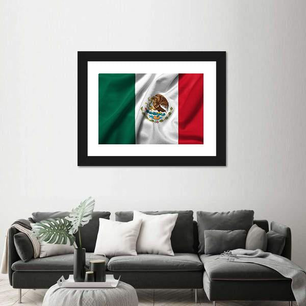 Flag Of Mexico Canvas Wall Art-5 Horizontal-Gallery Wrap-22" x 12"-Tiaracle